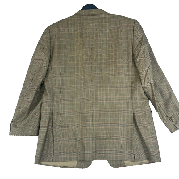 Ermenegildo Zegna Blazer Men 56R Gray Glen Plaid Check Flannel 100% Wool - Picture 2 of 12